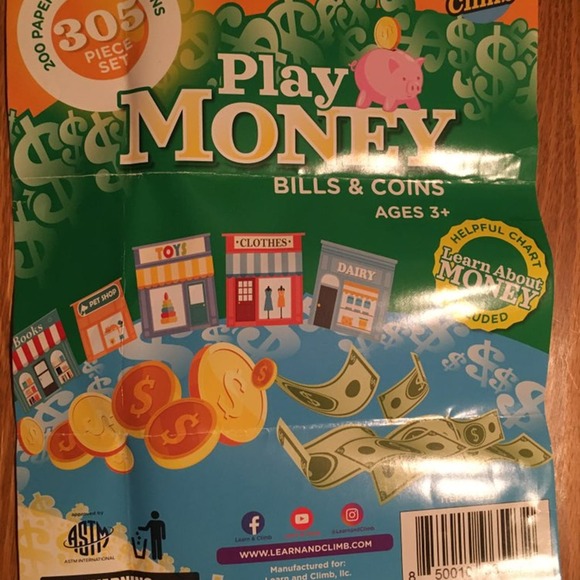 Learn and Climb Play /Educational Money Set - Picture 1 of 2